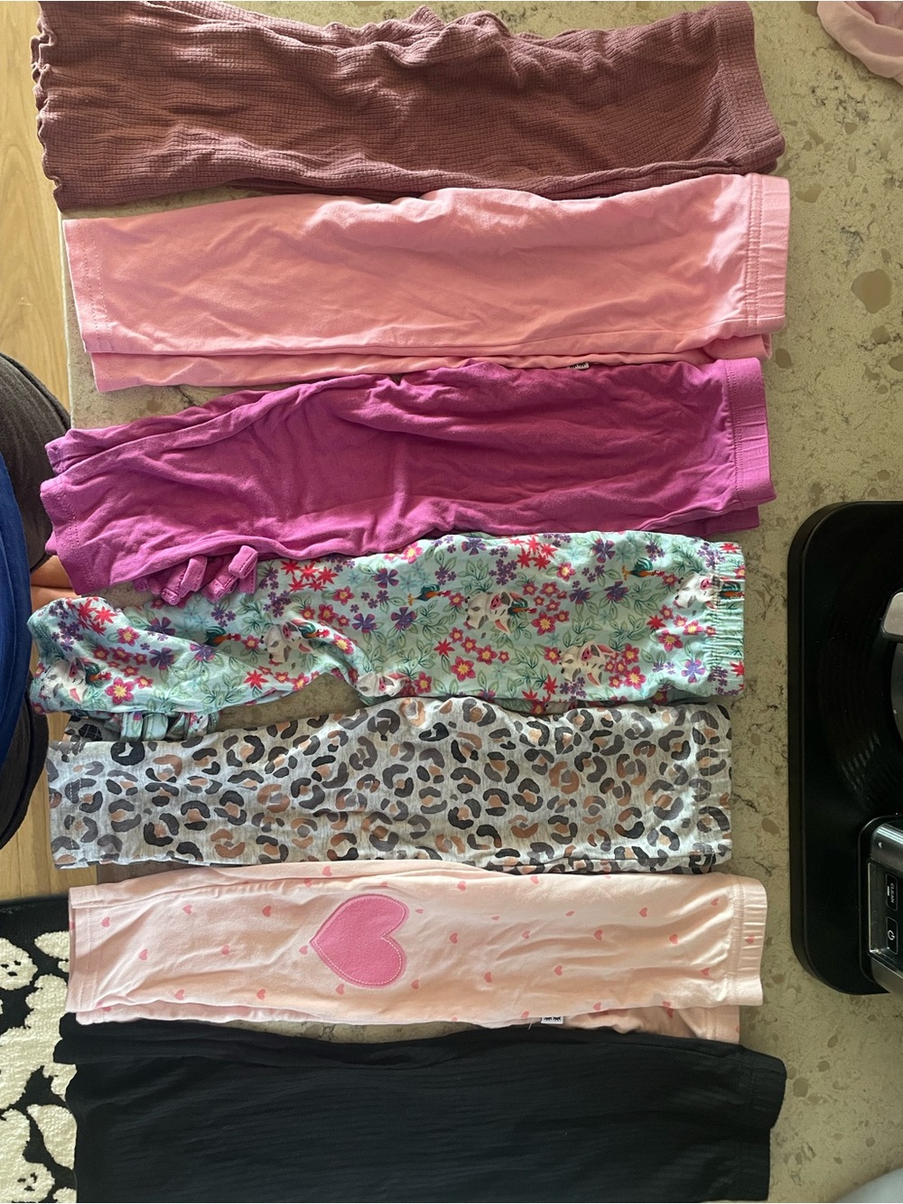 Kids Pink & Floral Leggings Pack - Assorted Colors